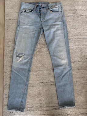 Rag & Bone Light Blue Men’s Slim Distressed Jeans